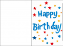 Happy Birthday Card with Stars - Playful And Fun Happy Birthday Card