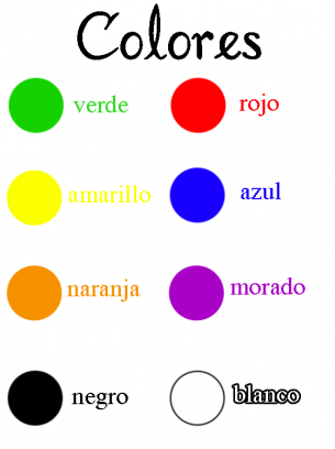 Spanish Color Names Worksheet