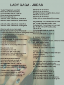 Lady Gaga Judas Lyrics Sheet
