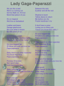 Lady Gaga Paparazzi Lyrics Sheet
