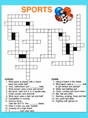 Sports Crossword Puzzle 