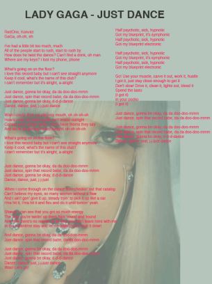 Lady Gaga Just Dance Lyrics Sheet