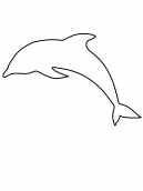 Dolphin Activities Template - Jumping Dolphin Outline that can be used for a Cut Out Project Template