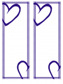 Blue Heart Design Bookmark 
