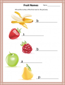 Name the Fruits Worksheet