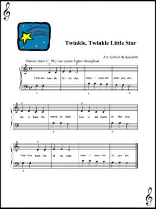 Twinkle Twinkle Little Star Piano Sheet