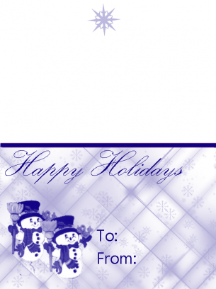 Happy Holidays Snowman Card 