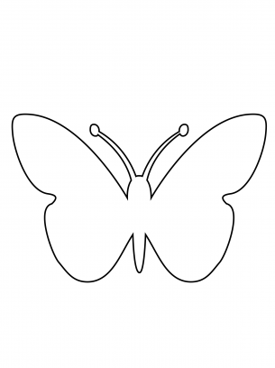 Butterfly Activities Template - Draw the outline template - Trace and cut out the butterfly design - Printable Activities Template