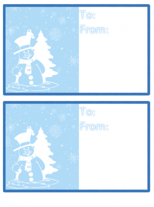 Snowman Snowflakes Card 