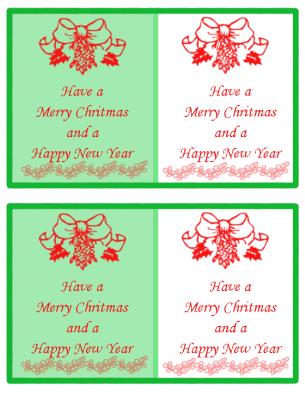 Green and White Holiday Greeting Card