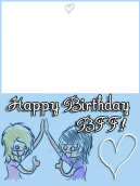 Blue BFF Birthday Cards