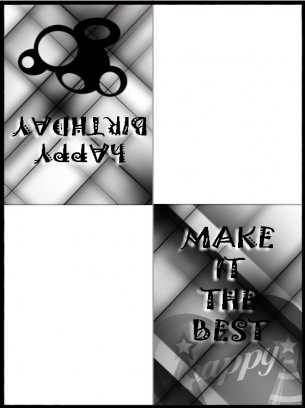 black sparkles birthday cards