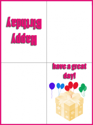 Fuschia Balloon Birthday Cards