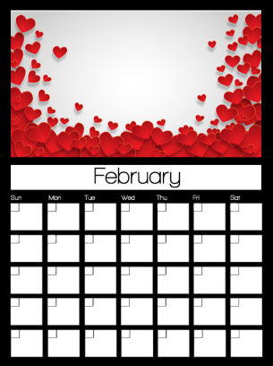 February 2013 Monthly Calendars