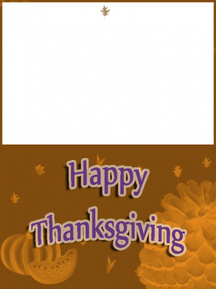 Brown Melon Thanksgiving Card 