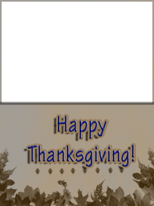Leaf Border Thanksgiving Card