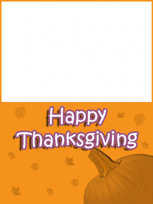 Orange Pumpkin Thanksgiving Card