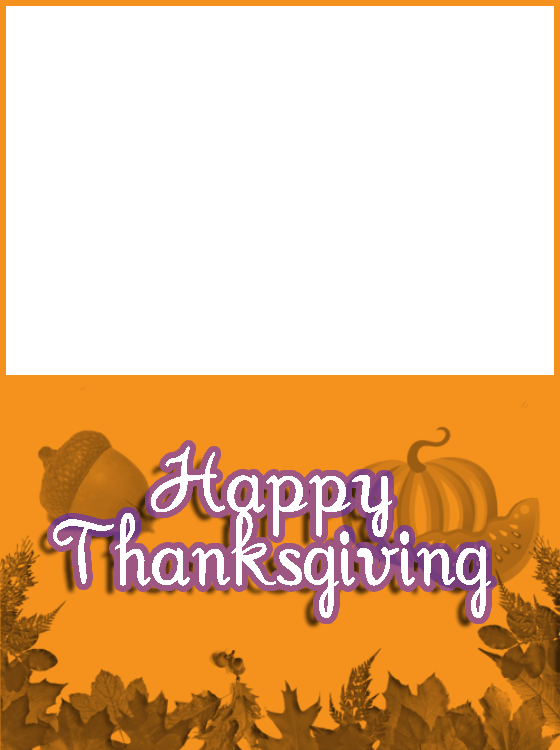 Orange Thanksgiving Card