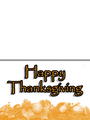 White and Orange Thanksgiving Feast Card