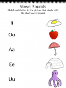 Match the Vowel Sound Worksheet s