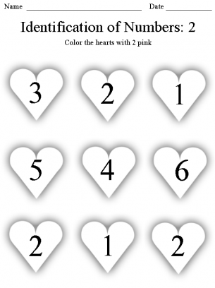 Identification of Numbers 2 Worksheet