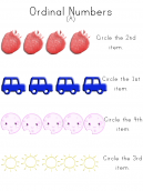 Ordinal Numbers Worksheets