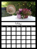May Mothers Day Blank Calendar with mothers day theme as the header image