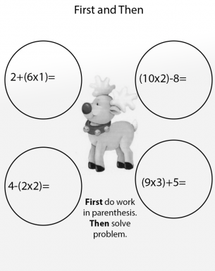 Reindeer Christmas Addition Worksheet
