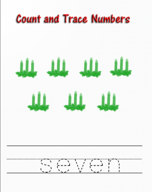 Count and Trace The Number 7