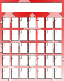 White and Red Tree Blank Calenders