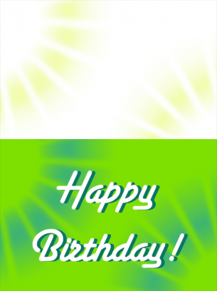 Radient Blue and Green Gender Neutral  Birthday Cards