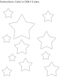 Stars Color In Worksheet