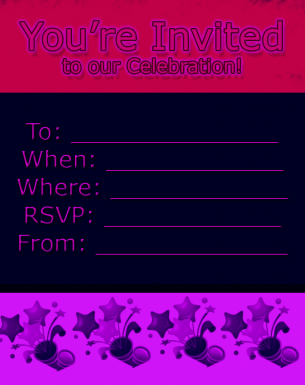Cute Party Invitation