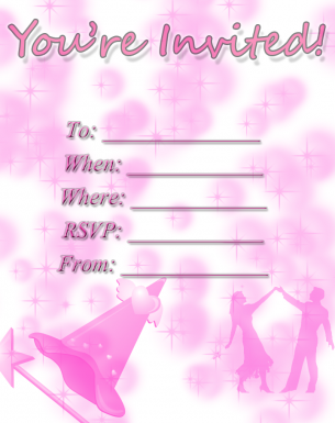 Pretty Pink Party Invitation