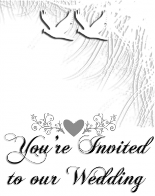 White Scale Wedding Invitation