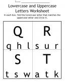 Lowercase Worksheet Q-T