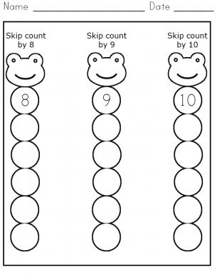 Skip Count 8-10 Worksheet