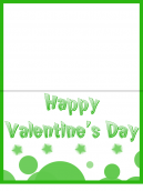 Valentines Day Card Green Design