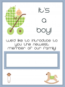 Its a Boy Baby Card