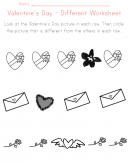 Valentine's Day Different Worksheets