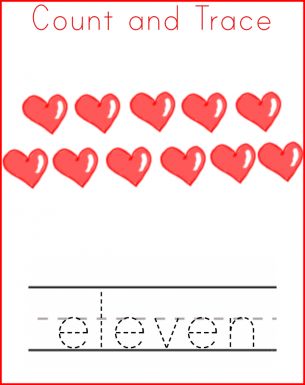 Valentine Trace Worksheets Eleven
