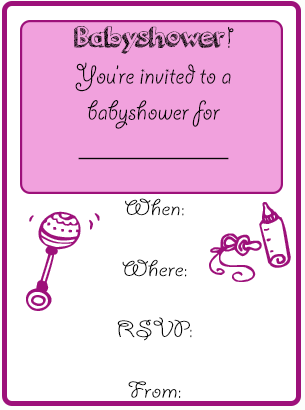 Pink Baby Shower Invitations