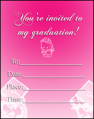 Pink Hello Kitty Invitations