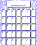 Blue Dotted Calendars