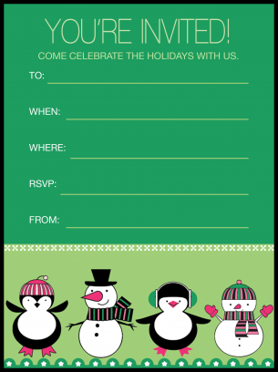 Your Invited! Come Celbrate The Holidays With Us Party Invitation