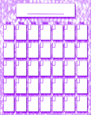 Purple Dotted Blank Calendars - Free Printable Online