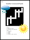 Weather crossword puzzle worksheet
