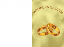 Yellow Gold Ring Engagement Cards - Includes the words We're Engaged on it
