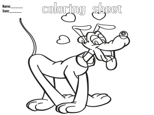 Pluto Coloring Sheet