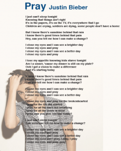 Justin Bieber lyrics